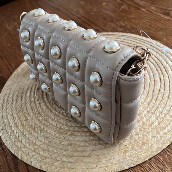 Zara beige Guilted Mini Crossbody Shoulder Bag - Picture 3 of 11